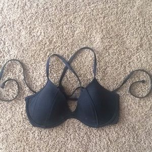 PINK Cross-back Scoop Bikini Top (w/underwire), L